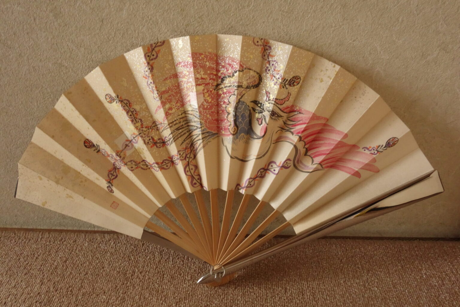 鉄扇(ステンレス扇)一尺 逸品入魂手描き絵シリーズ | 鉄扇・扇子の扇八郎