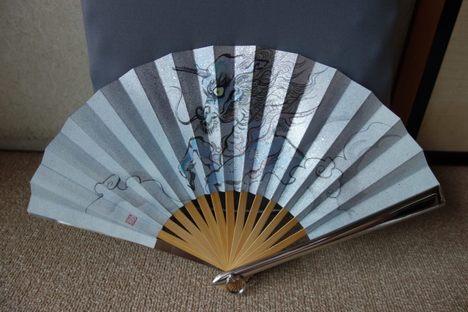 鉄扇（ステンレス扇）7寸 手描き絵入魂シリーズ 京都伝統工芸士作 | 鉄扇・扇子の扇八郎